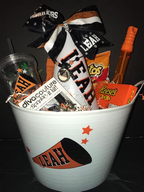 cheerleading gift basket ideas.